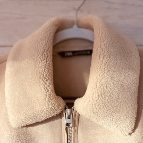 Zara bomber. Faux suede/ shearling. Size L - Picture 12 of 12